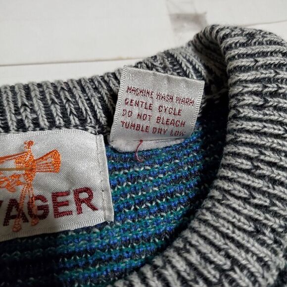 Vintage Voyager Sweater Size L Science Trekkie Hipster Mens - Picture 11 of 11